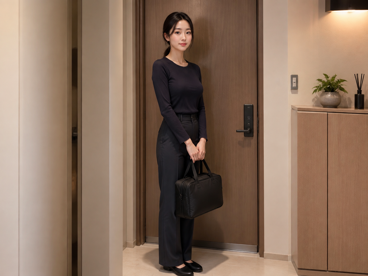 서울 도봉구 방문 홈케어 일정을 준비하는 젊은 성인 한국 여성 관리사
